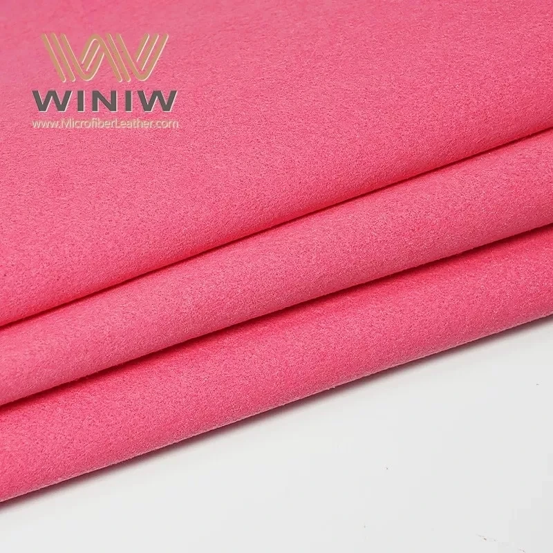 0.6mm Red Micro Suede Artificial Suede Vegan Leather For Display Stands
