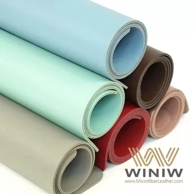 Morandi Color Carbon Faux Leather Microfiber Fabric Custom Pattern For Desk Mat